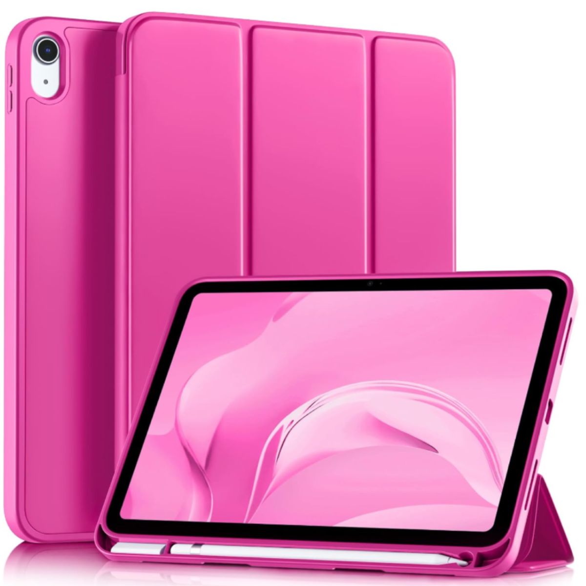 GENERICO - Carcasa Smart Cover Ranura Para iPad 10ma 10.9 Fucsia