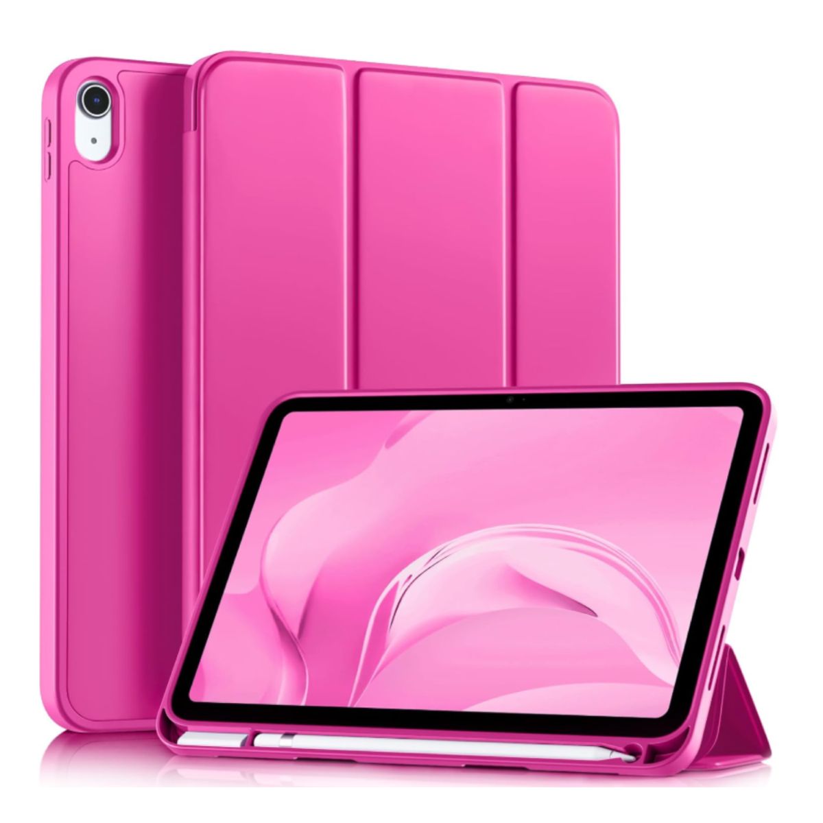 GENERICO - Carcasa Smart Cover Ranura Para iPad 10ma 10.9 Fucsia