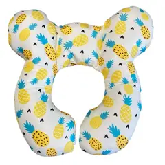 GENERICO - Cojin cuello almohada de viaje para bebes piñas blanco