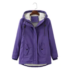 BLWOENS - Chaqueta térmica con capucha para mujeres - Morado