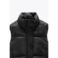BLWOENS - Chaqueta cazadora Acolchada para Mujer- Negro