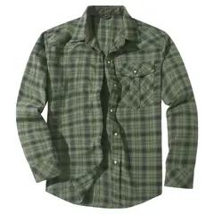 BLWOENS - Chaqueta a cuadros con botones para hombres -Verde