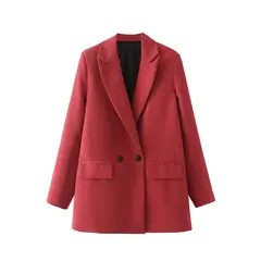 BLWOENS - Chaqueta formal para mujer -Rojo