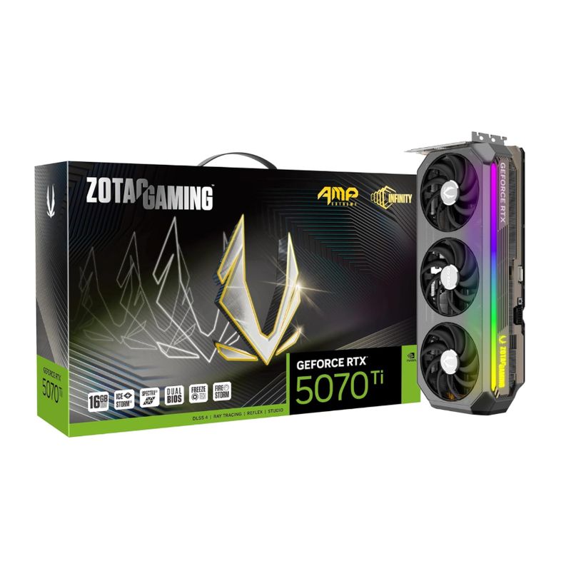 ZOTAC - Tarjeta de video - Zotac Gaming GeForce RTX 5070 Ti AMP Ext. Infinity.