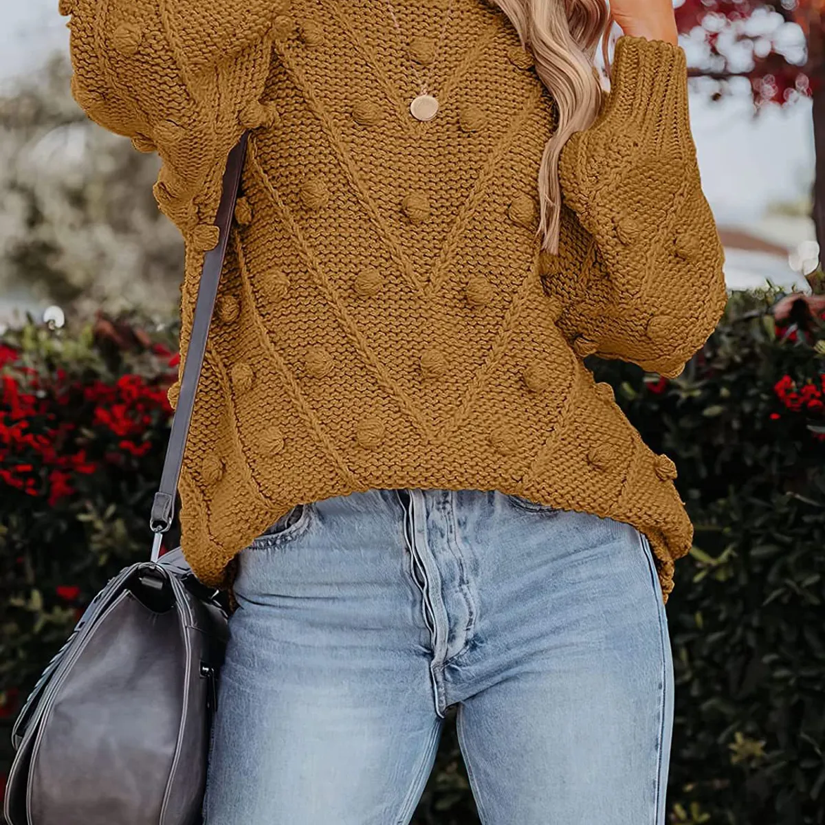 BLWOENS - Suéter de punto para Mujer -Café