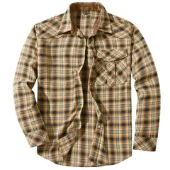 BLWOENS - Chaqueta a cuadros con botones para hombres -Beige