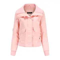 BLWOENS - Chaqueta con cuello alto para mujer -Rosado