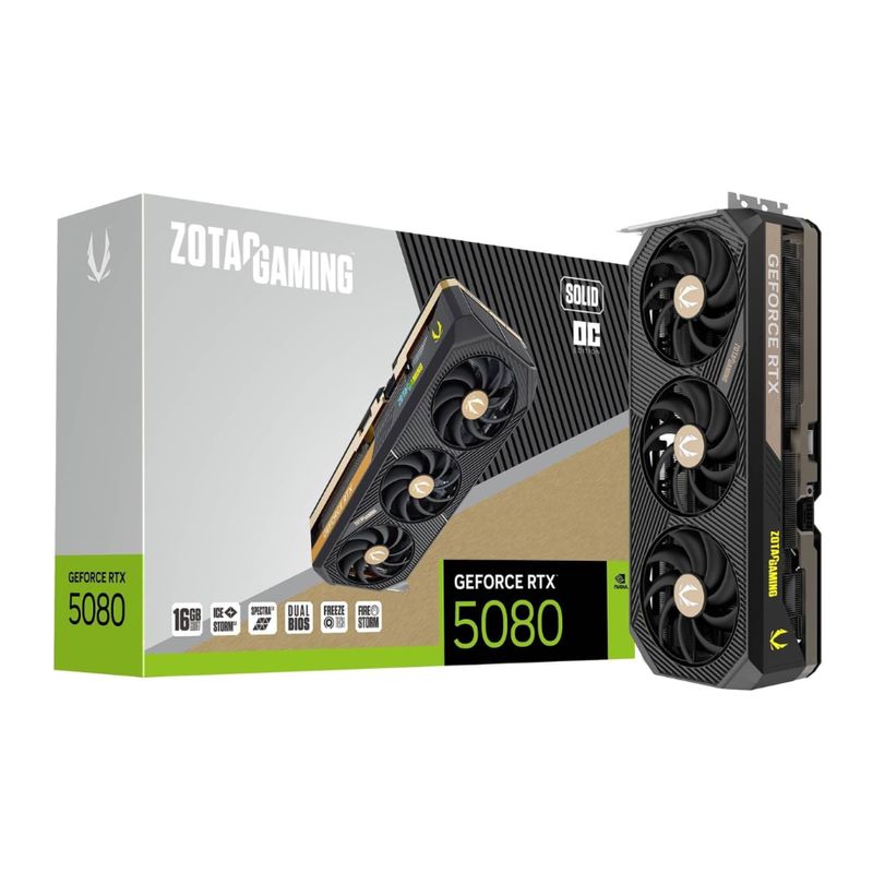 ZOTAC - Tarjeta de video - Zotac Gaming GeForce RTX 5080 SOLID OC