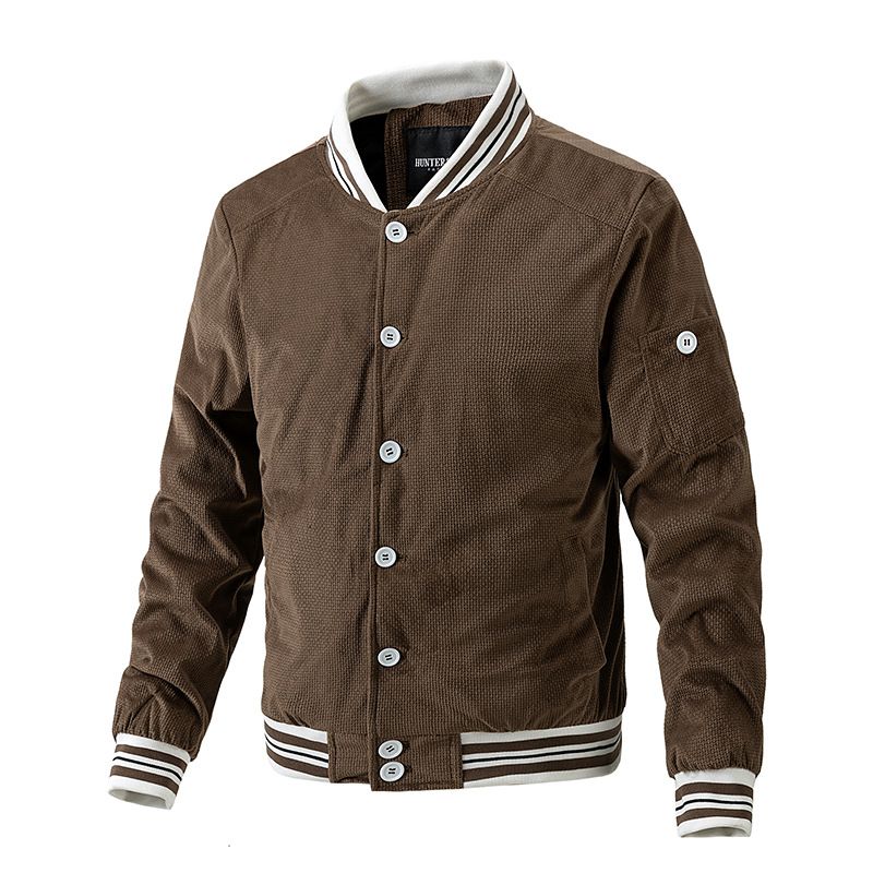 BLWOENS - Chaqueta con botones para hombres -Café