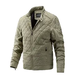 BLWOENS - Chaqueta con cierre para hombres -Verde.
