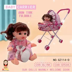 GENERICO - Coche Cuna De Juguete Con Muñeca Incluida