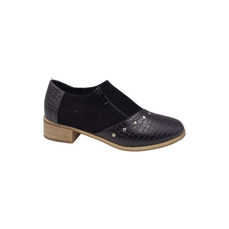 HERIEL - Zapato Negro Taco Mujer.