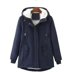 BLWOENS - Chaqueta térmica con capucha para mujeres - Azul.
