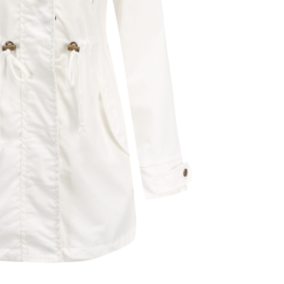 BLWOENS - Abrigo con cuello alto para mujer -Blanco