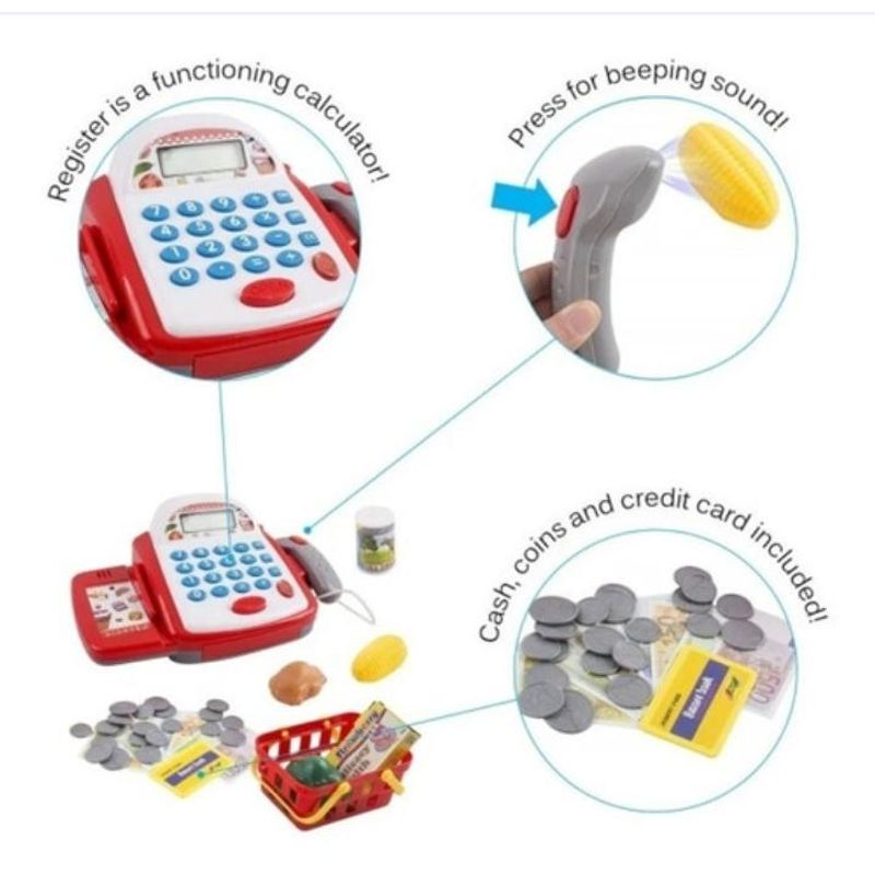 GENERICO - Caja Registradora Para Niños Con Accesorios Y Sonido