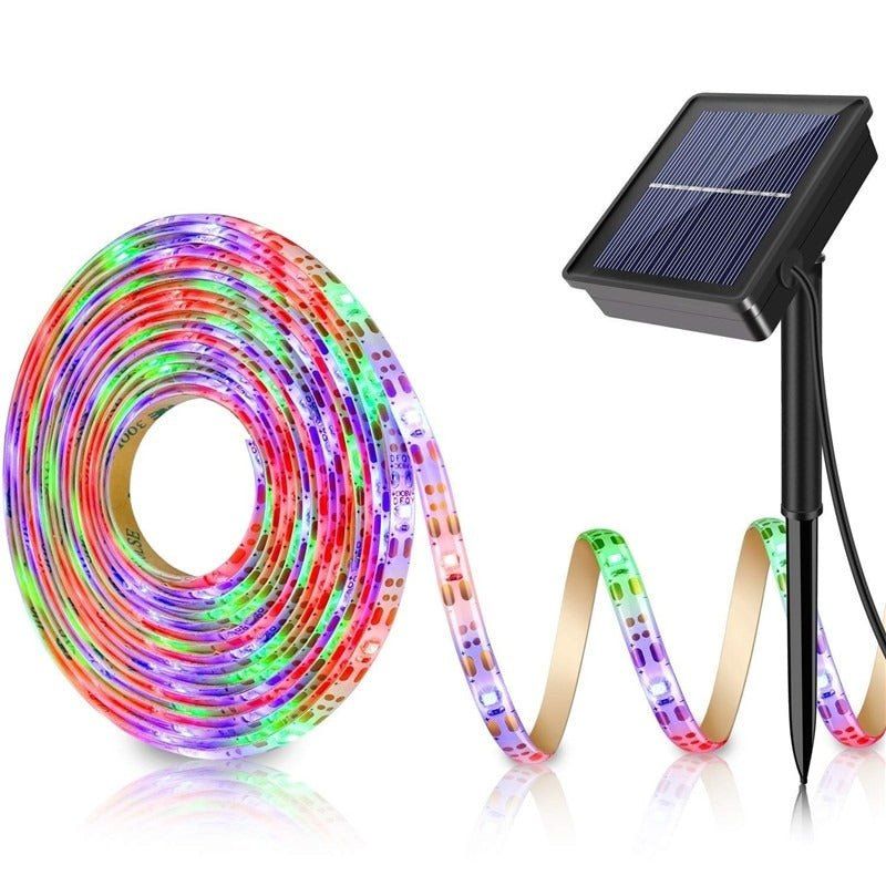 GENERICO - Tira RGB Solar - Multicolor 5 metros