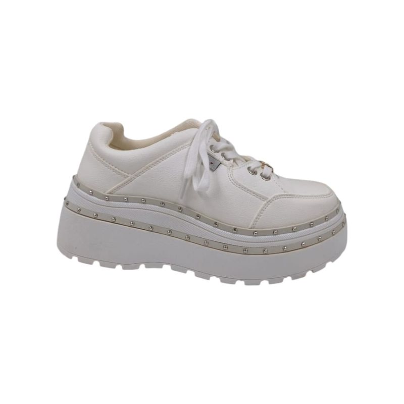 HERIEL - Zapatilla Blanca Plataforma Mujer