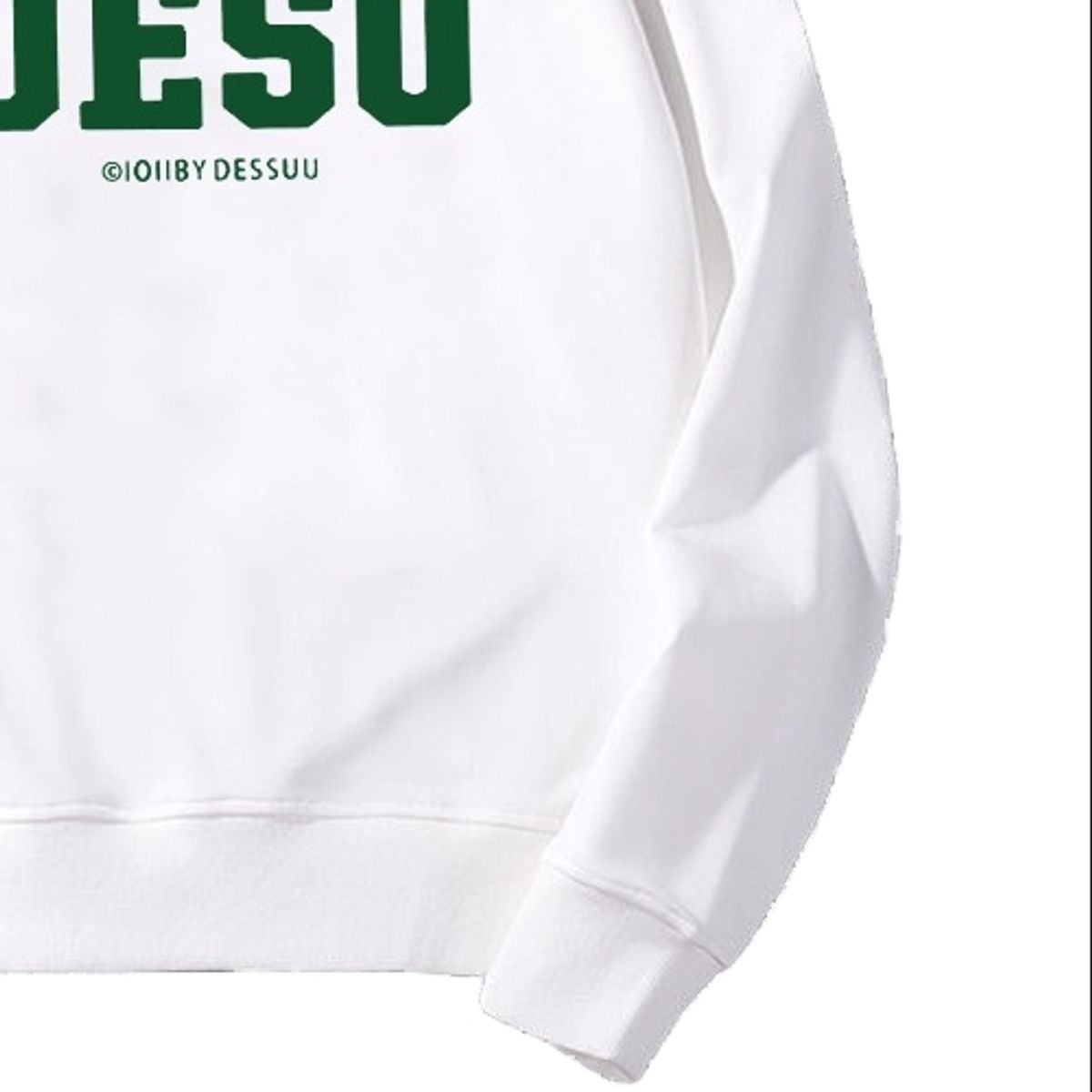 BLWOENS - Polerón sin gorro liso unisex con estampado- Blanco