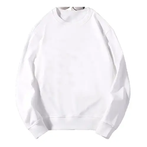 BLWOENS - Polerón sin gorro liso unisex liso- Blanco