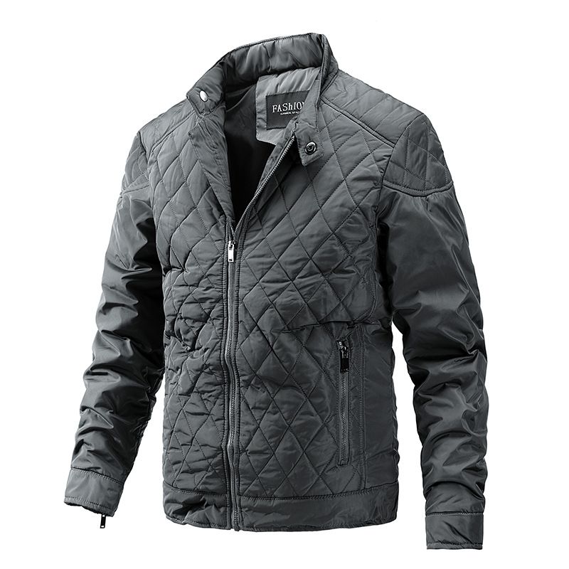 BLWOENS - Chaqueta con cierre para hombres -Gris