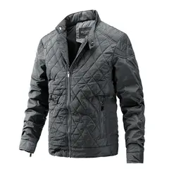 BLWOENS - Chaqueta con cierre para hombres -Gris