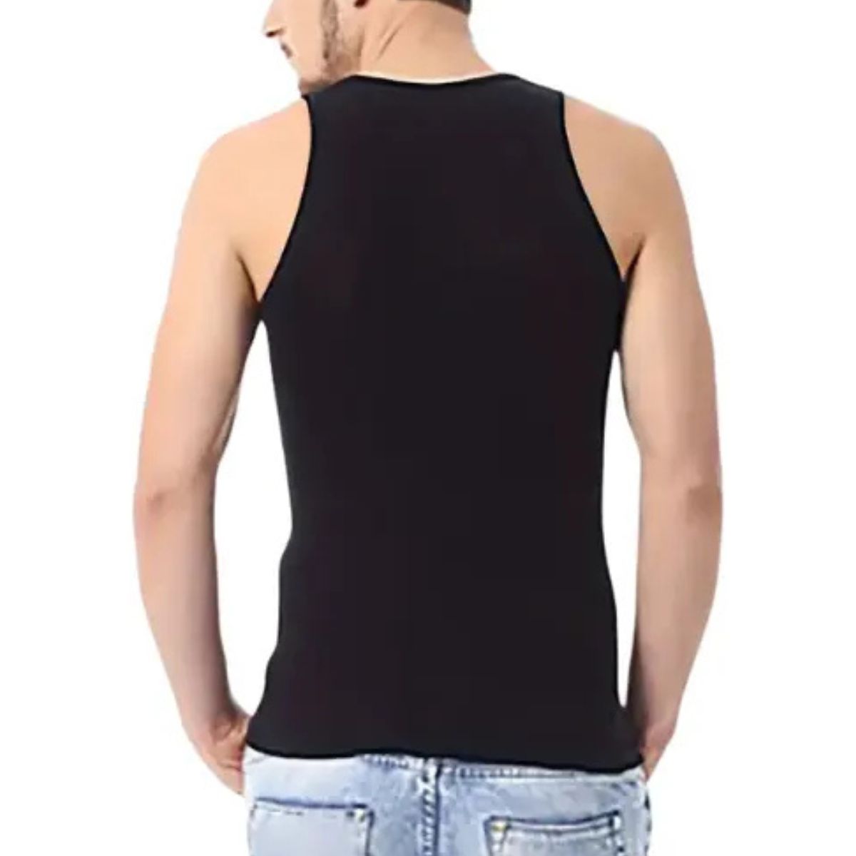 LOOK SHOP - Camiseta Sin Manga Algodón Negra Gris Blanco Adulto 045