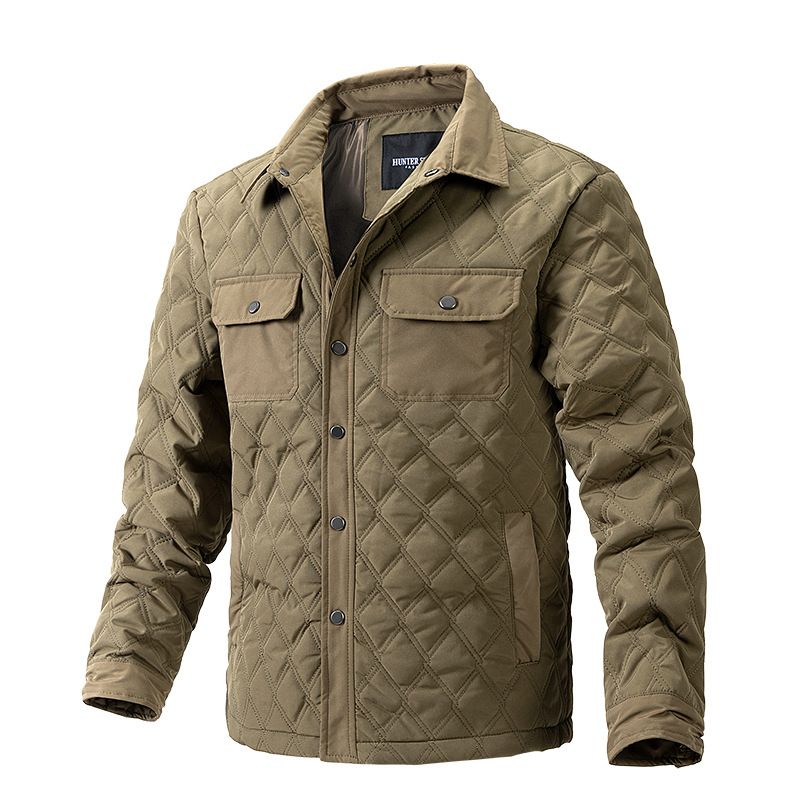 BLWOENS - Chaqueta con cuello corto para hombres -Verde