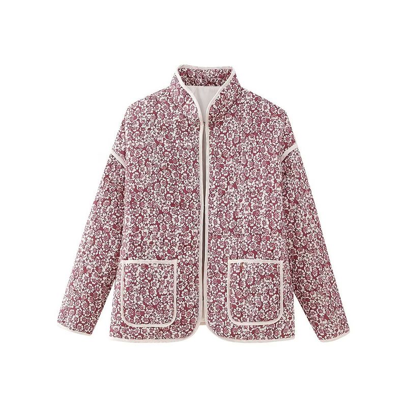 BLWOENS - Chaqueta abierta con diseño para mujer -Rojo