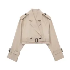 BLWOENS - Chaqueta corta para mujer -Beige