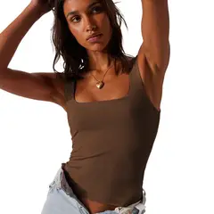 BLWOENS - Polera Mujer - Café