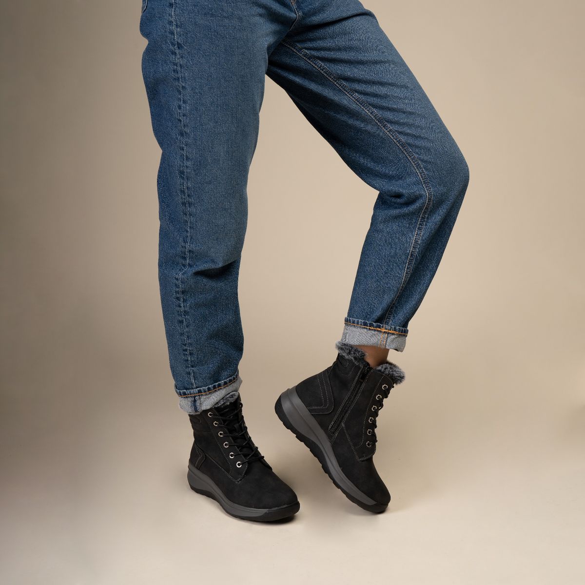 CHINITOWN - Botín Casual Mujer Gris Biwen Chinitown