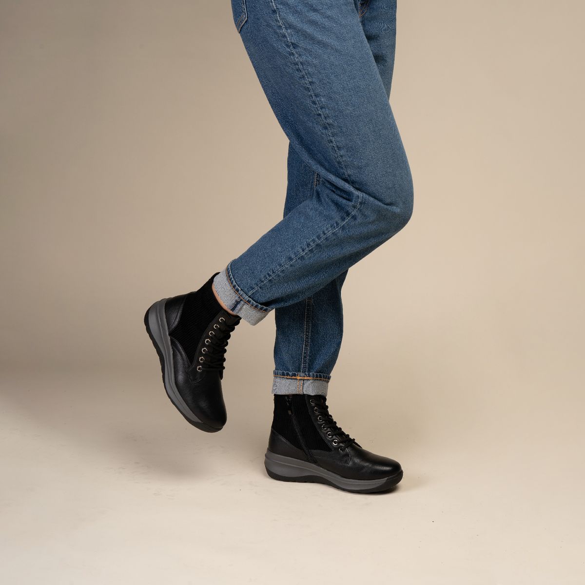 CHINITOWN - Botín Casual Mujer Negro Aurélie Chinitown