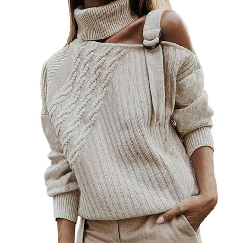 BLWOENS - Suéter casual para mujeres - Blanco