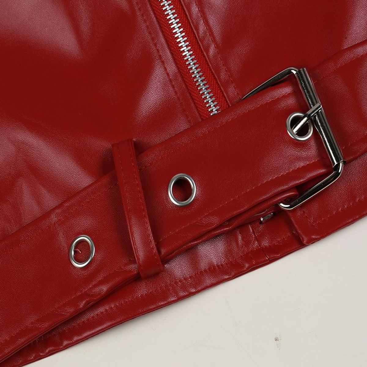 BLWOENS - Chaquetas de cuero PU manga larga para Hombres