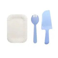 GENERICO - Juego de platos y cubiertos de cumpleaños 13pcs rosado
