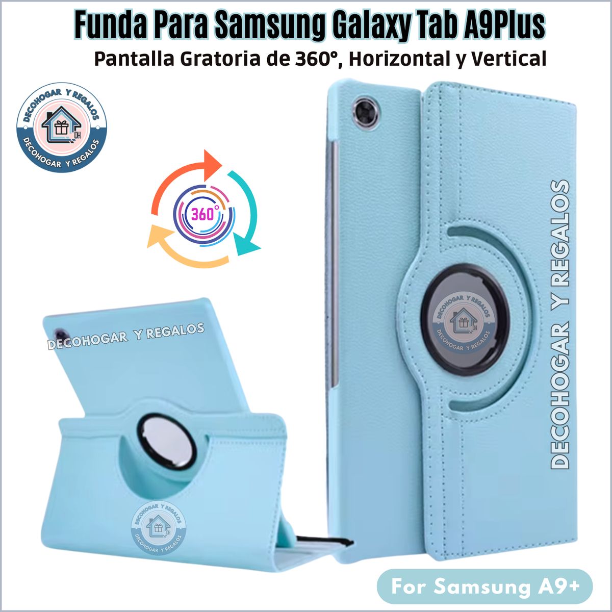 GENERICO - Funda CueroPU Giratoria 360° para Samsung Galaxy Tab A9 Plus de 11