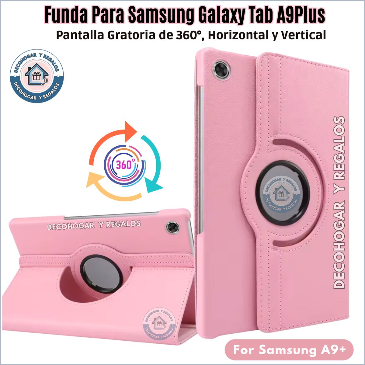 GENERICO - Funda CueroPU Giratoria 360° para Samsung Galaxy Tab A9 Plus de 11
