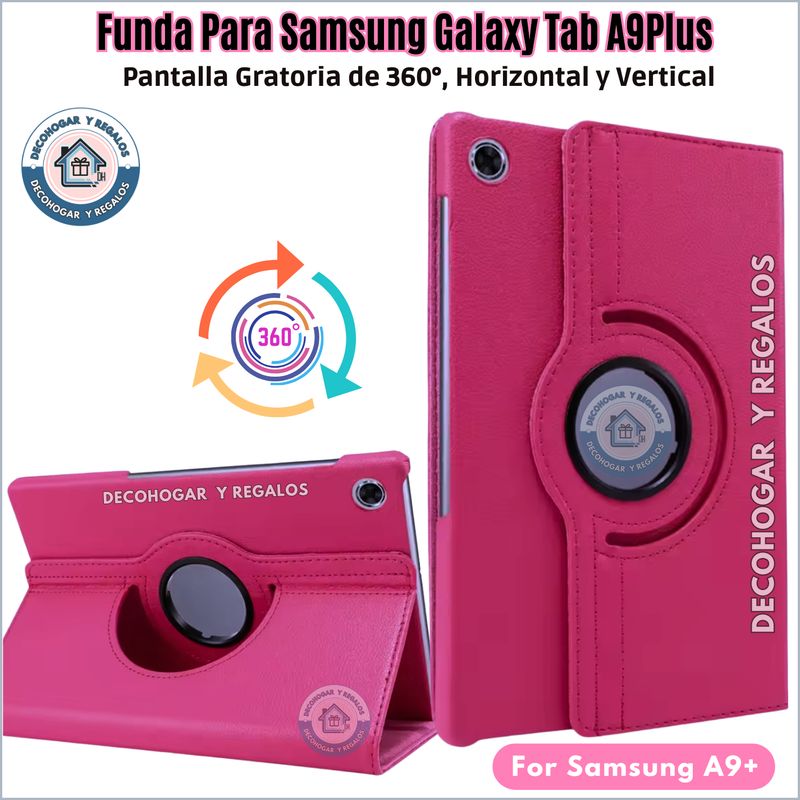 GENERICO - Funda CueroPU Giratoria 360° para Samsung Galaxy Tab A9 Plus de 11