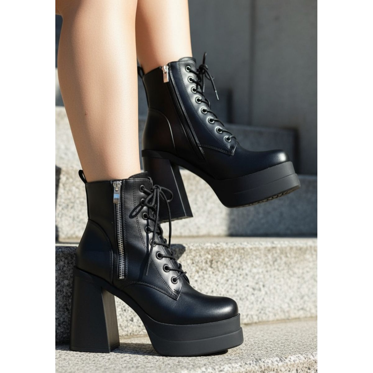 SNOOPY - Botin Mujer Taco Alto con Plataforma M344