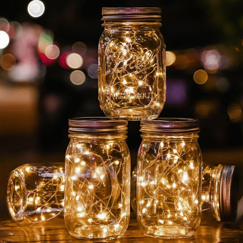GENERICO - Frasco de Luces Hada Solar - Luz Cálida