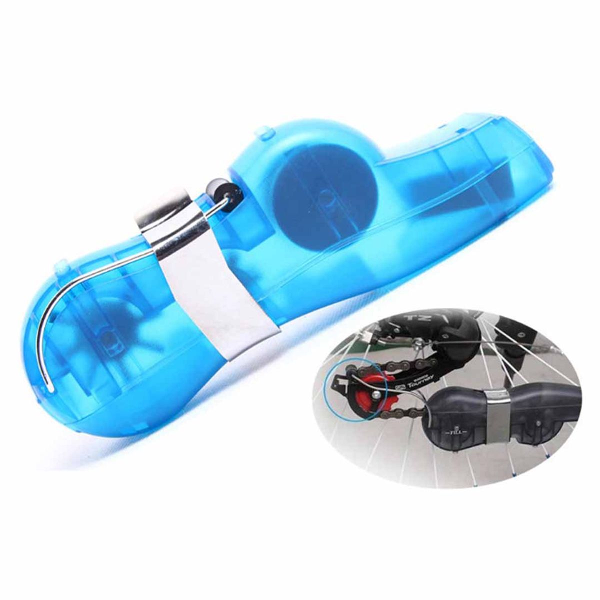 GENERICO - Limpiador De Cadena Portatil Azul Para Bicicleta