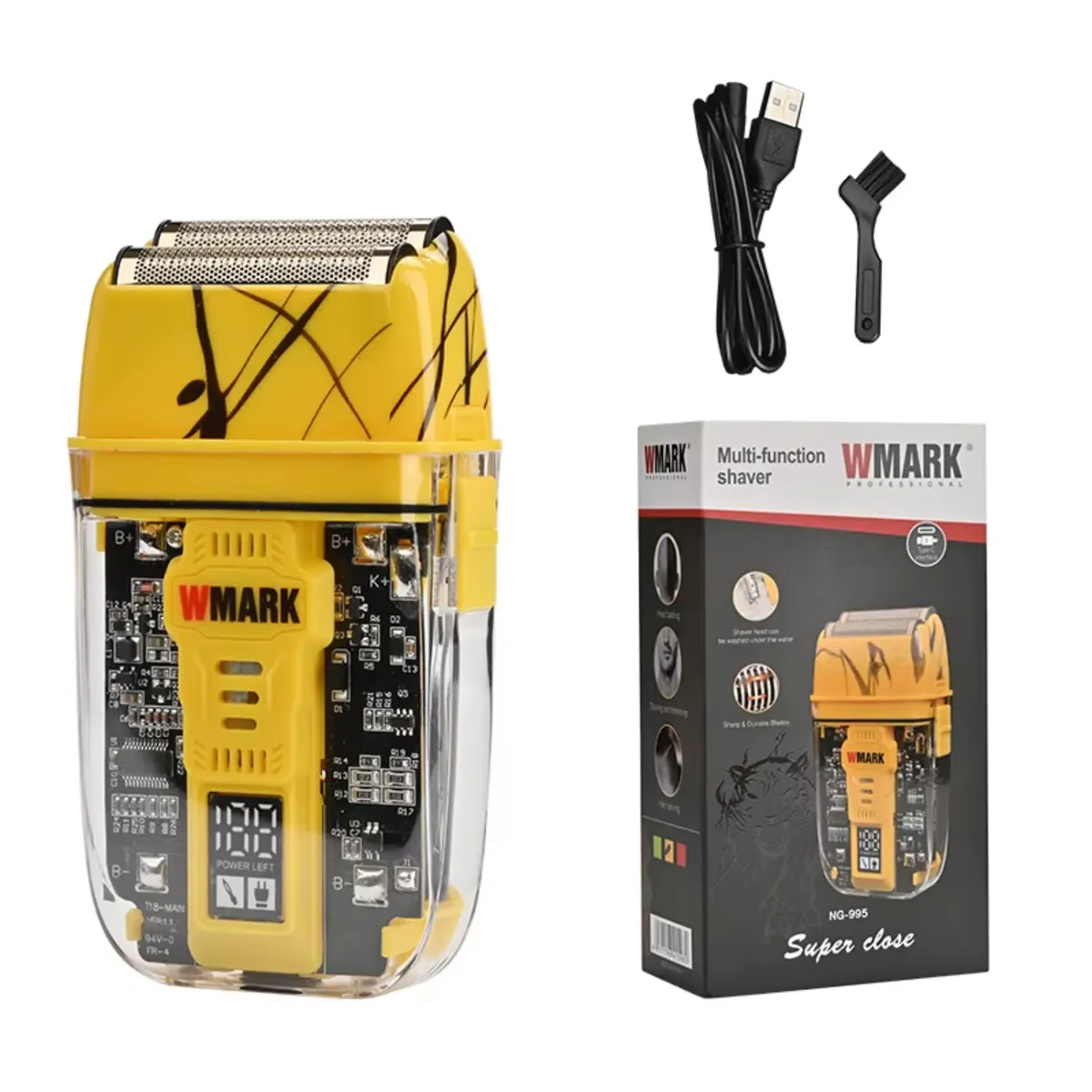 WMARK - Máquina Afeitadora Profesional Wmark NG995 Amarillo