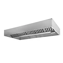 IMAHE - CAMPANA EXTRACTORA CENTRAL MED 250x130x35 cms - Plateado