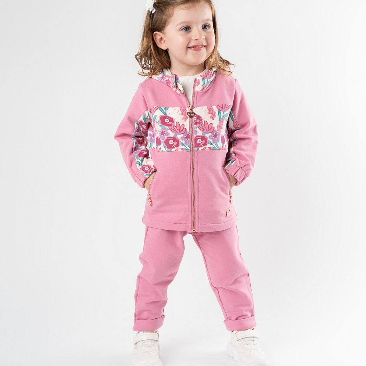 4KIDS - Buzo bebés con flores rosado 4 Kids