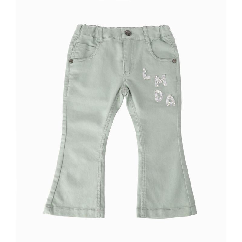 LIMONADA - Pantalón bebé con oso verde Limonada