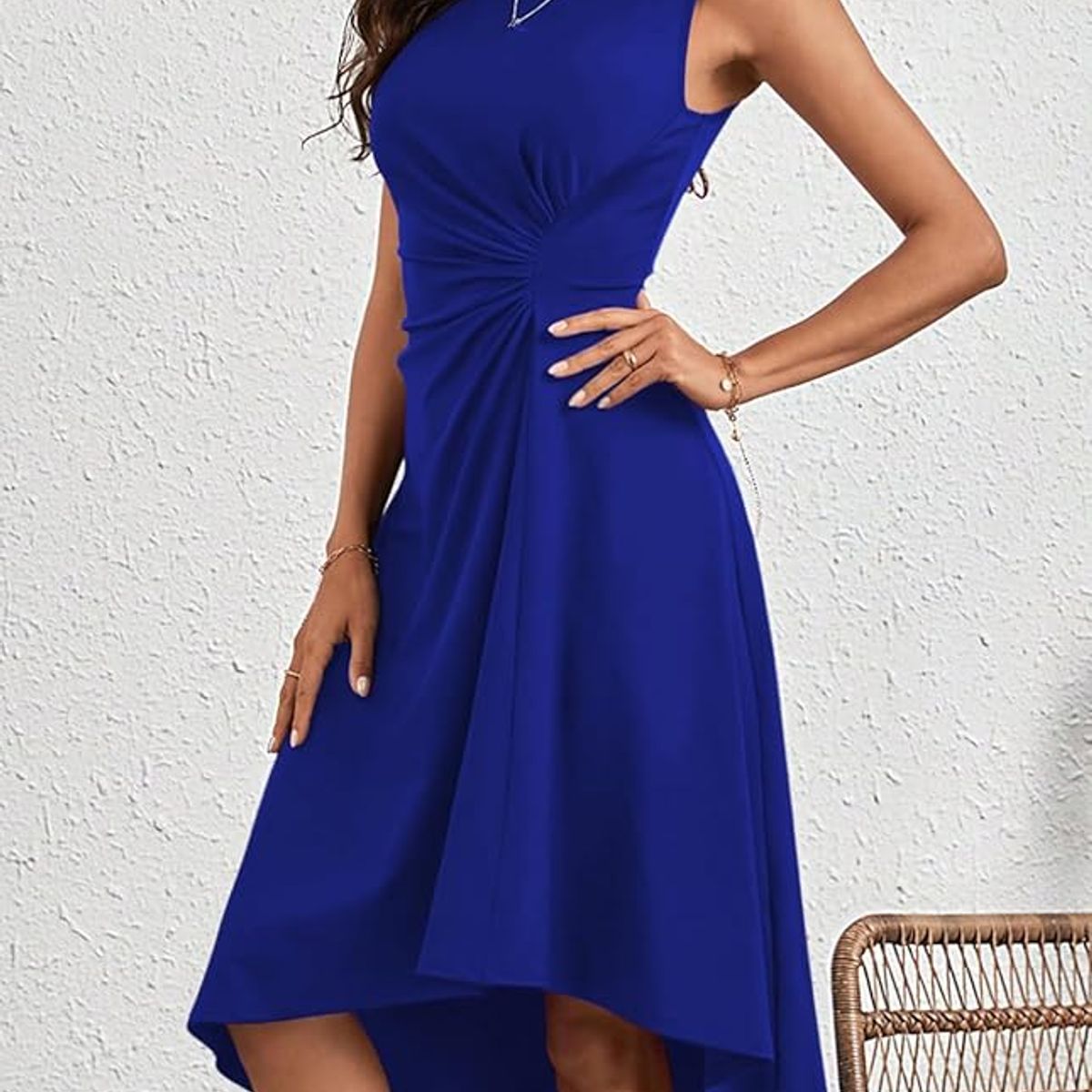 TIOZONEY - Vestido de mujer - Azul