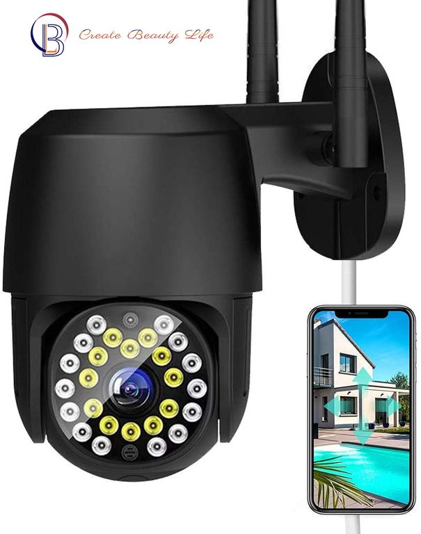 Cámara de seguridad para exteriores WiFi 1080p