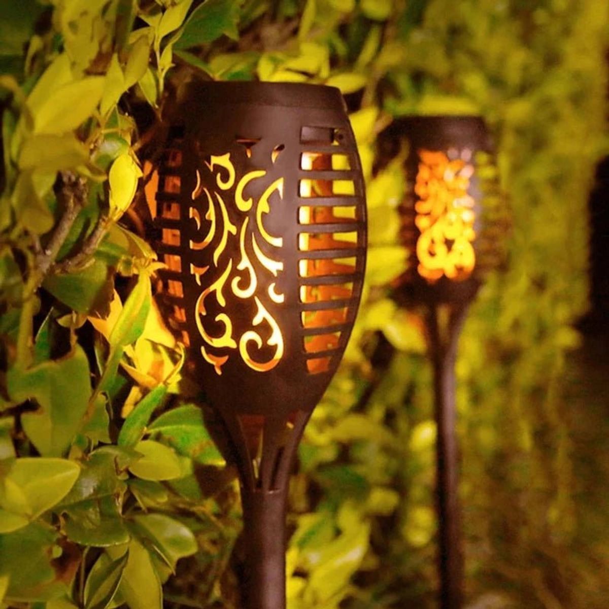 Antorcha Solar 57,5 cm - IP65 Luz Cálida, marca GENERICO - Foto 2
