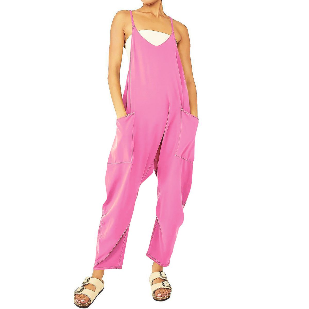 TIOZONEY - Mono Ancho con Tiras para Mujer