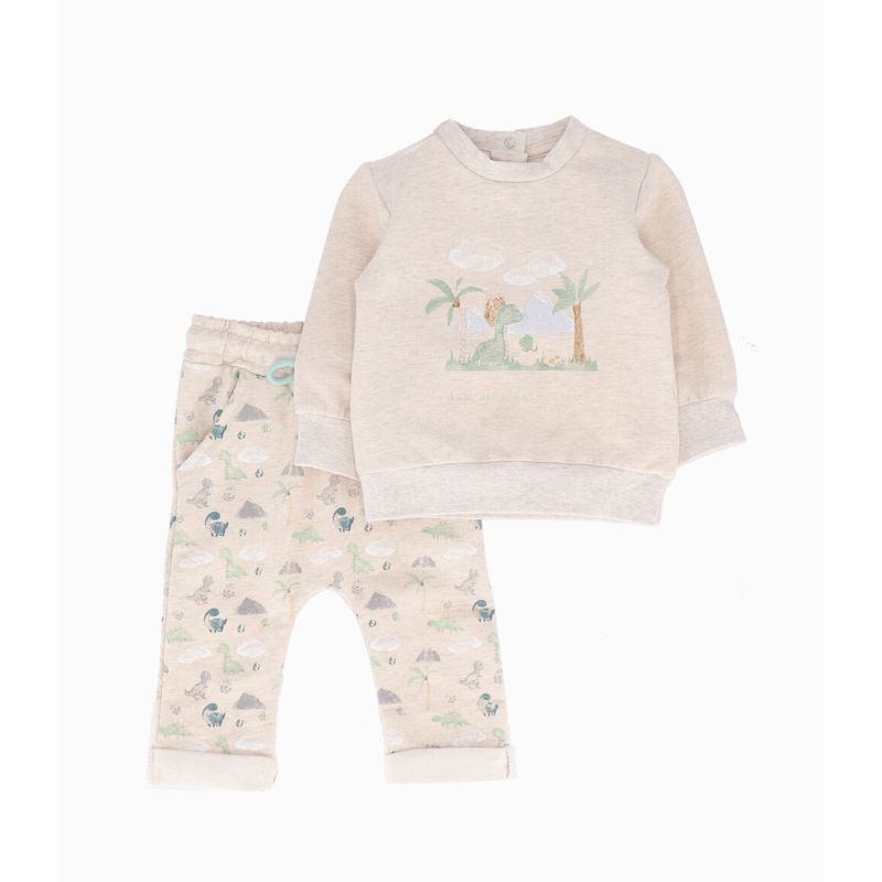 4KIDS - Buzo recién nacido con dinosuarios beige 4 Kids